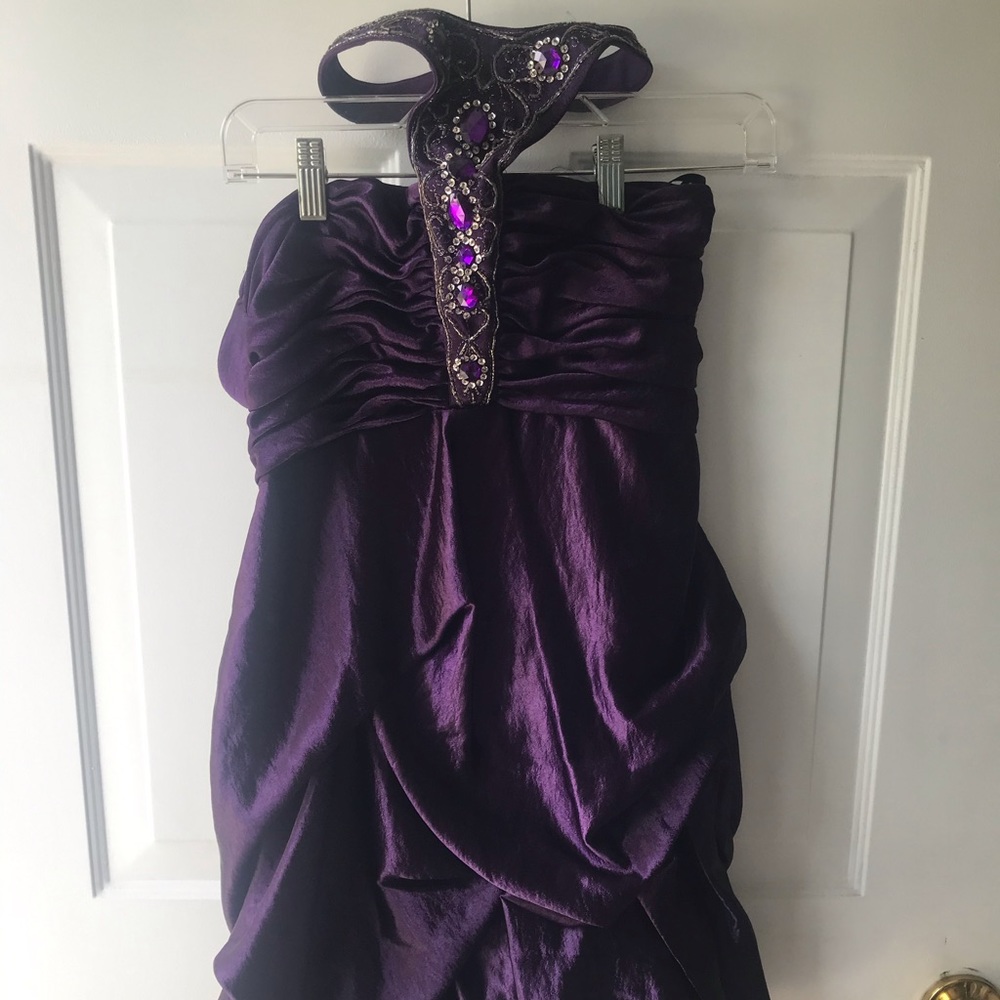 Purple homecoming formal dress